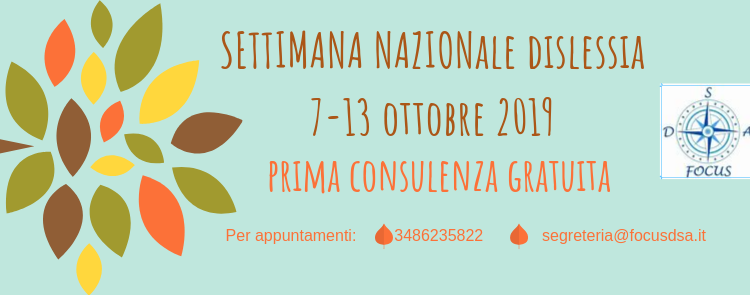 Settimana di consulenza gratuita per i DSA